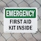 Signmission First Aid Kit Inside, 10 in W x Rectangle, Plastic OS-2PACK-EM-P-710-L-10323 - alternate 3